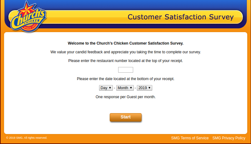 Church s Chicken Customer Satisfaction Survey