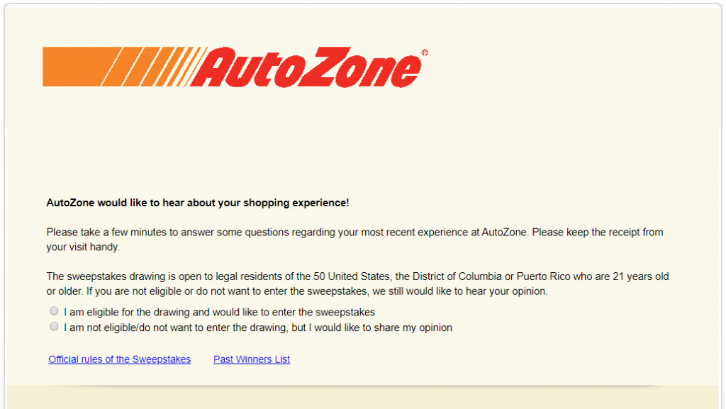 AutoZone Customer Survey