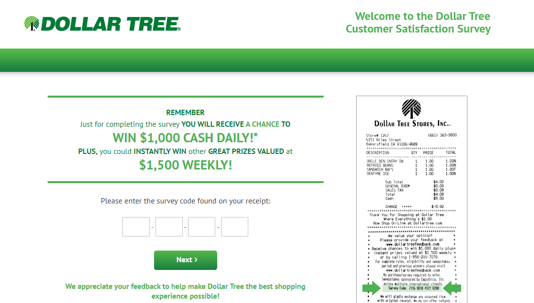 Dollar Tree Stores Survey