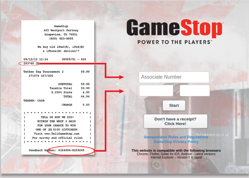 GameStop Customer Experience Survey