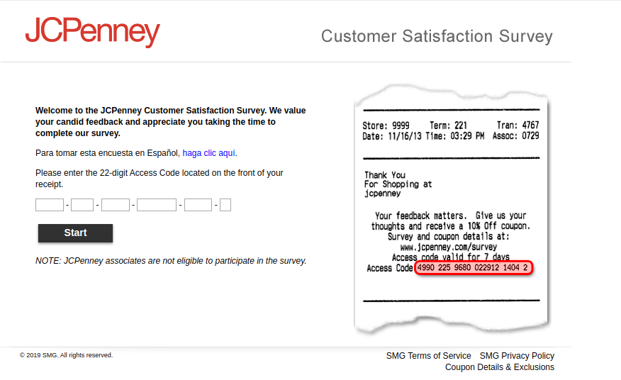 JCPenney Customer Satisfaction Survey