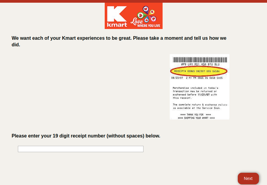 Kmart Customer Survey