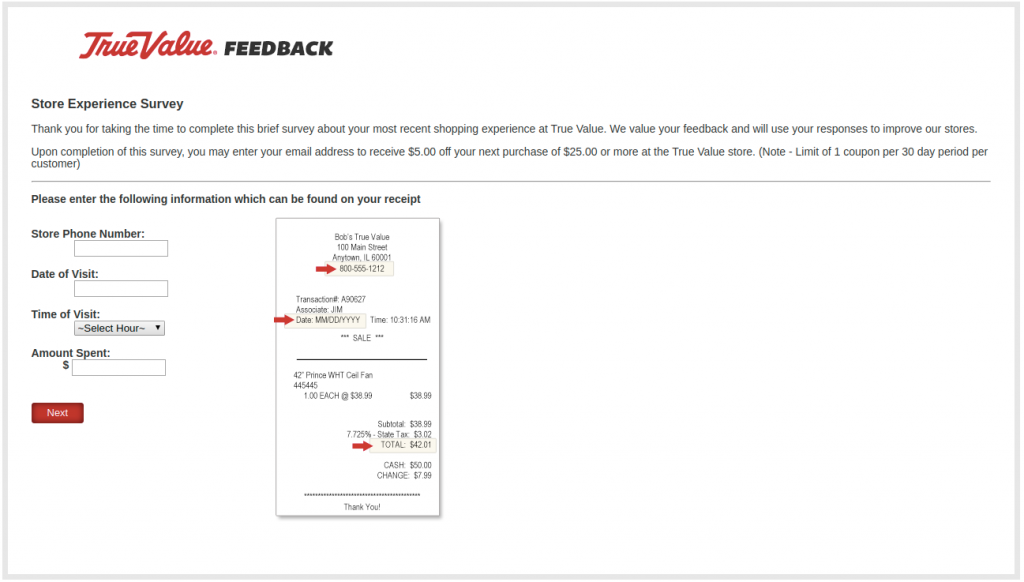 True Value Survey