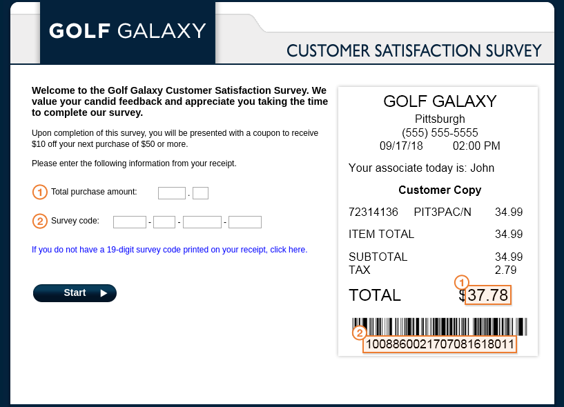 Golf Galaxy Survey