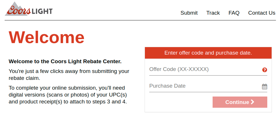 Coors Light Rewards Center