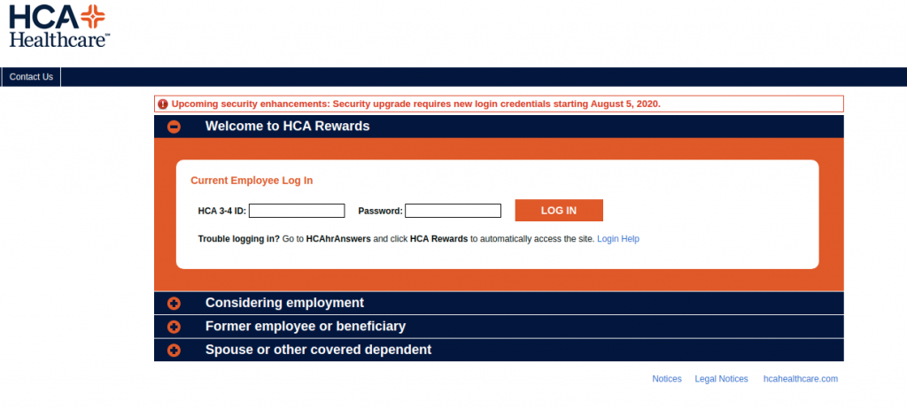 HCA Rewards Logo
