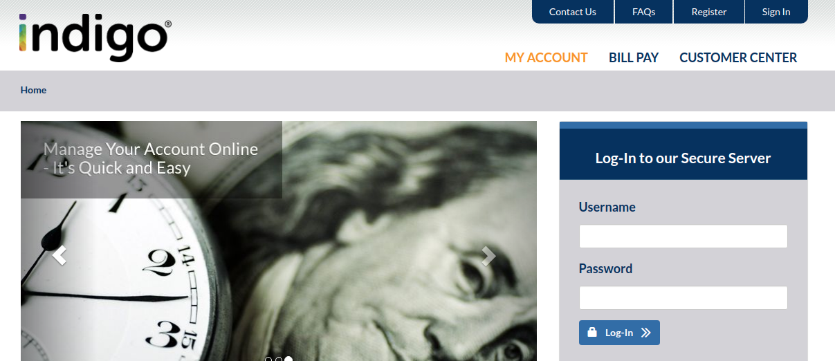 Indigo Card Login