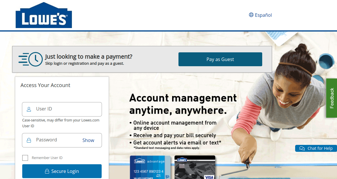 Lowes Credit Card Login