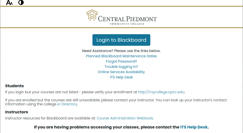 Blackboard Cpcc login