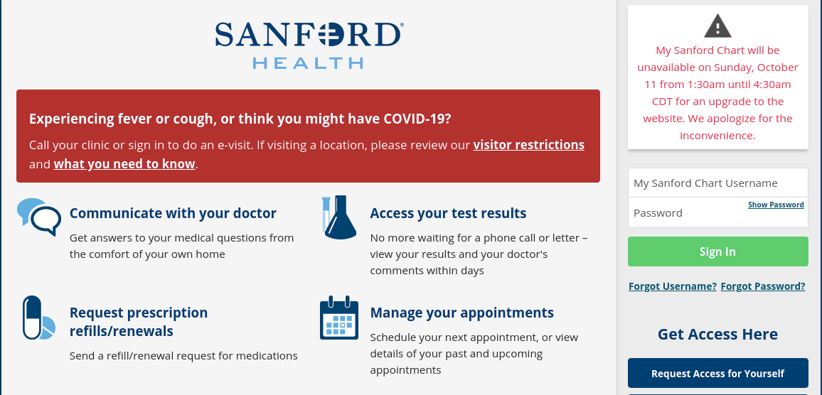 My Sanford Chart Login