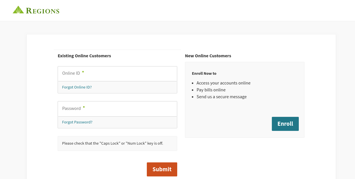 Regions Banking Login