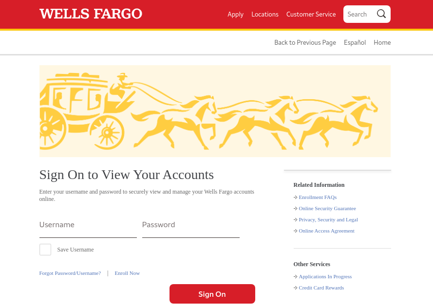 Wells Fargo Login