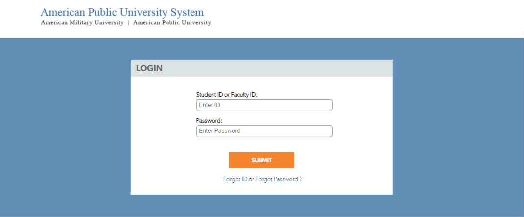 American-Military-University Student sign in