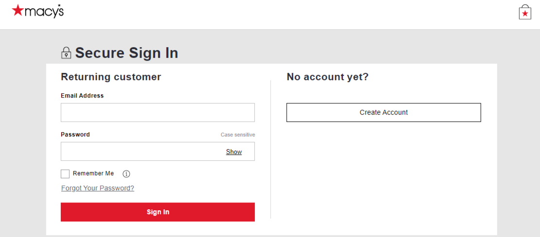 macy's login