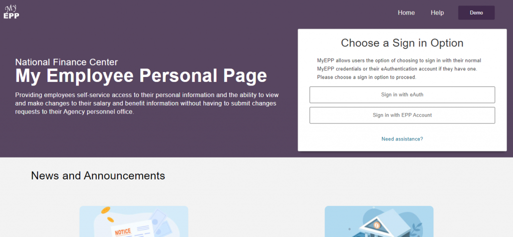 nfc epp personal page