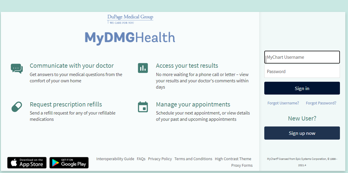 dmg mychart login