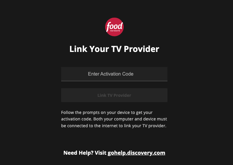 food network activate